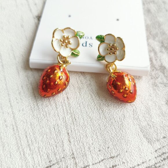 Kate Spade Jewelry - Kate Spade Red Earrings - Picnic Perfect Strawberry